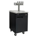 24" Wide Homebrew Tap Black Commercial Kegerator - HBK1XB-1