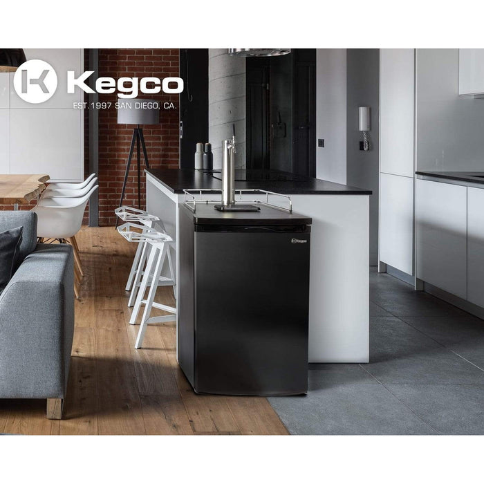 KEGCO 20" WIDE HOMEBREW S TAP BLACK KEGERATOR - HBK199B-1NK