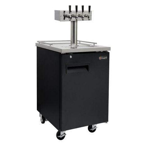 Wide Tap Commercial Black Kegerator - XCK-1B