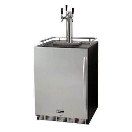 24" Wide Tap Stainless Steel Built-In Digital Left Hinge Kegerator with Kit - HK38BSU-L-1