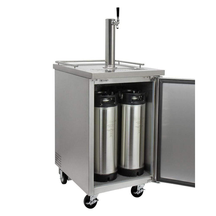 Wide Single Tap All Stainless Steel Commercial Kegerator - XCK-1S