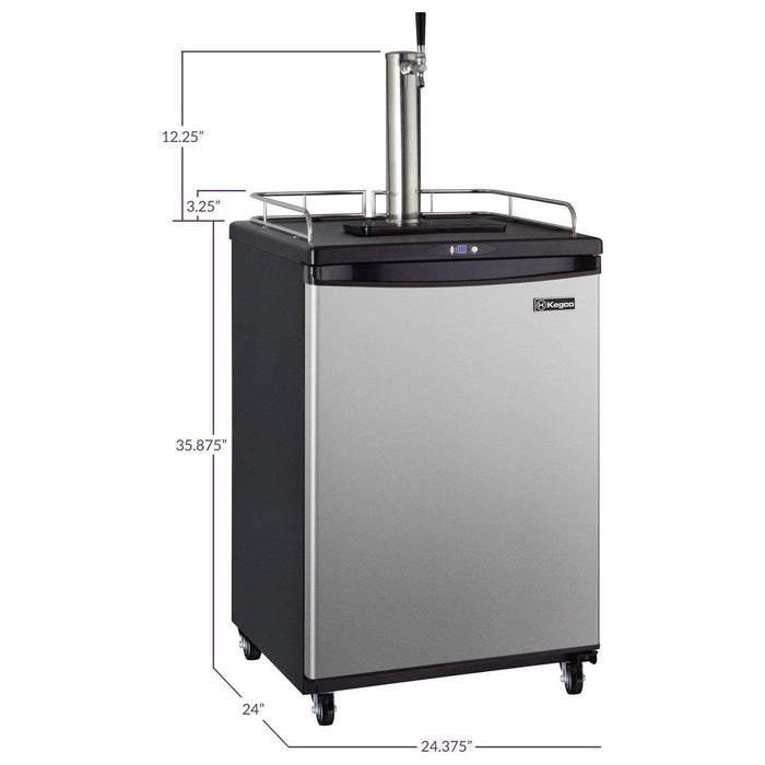 Wide Single Tap Stainless Steel Commercial/Residential Kegerator - Z163S-1NK