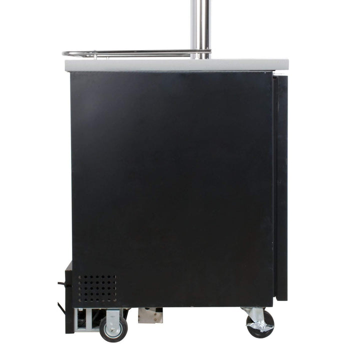 Wide Tap Commercial Black Kegerator - XCK-1B