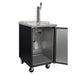 Wide Tap Commercial Black Kegerator - XCK-1B