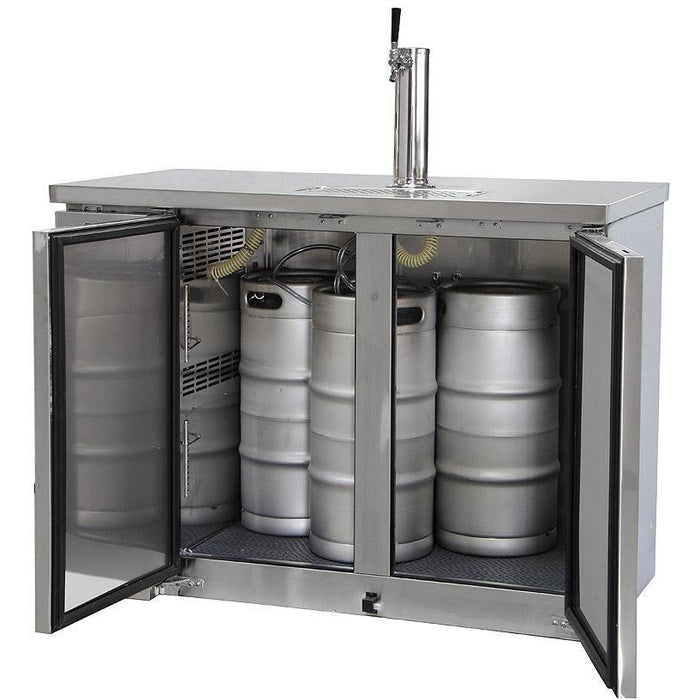 Kegco - 49" Wide Dual Tap All Stainless Steel Commercial Kegerator - XCK-2448S