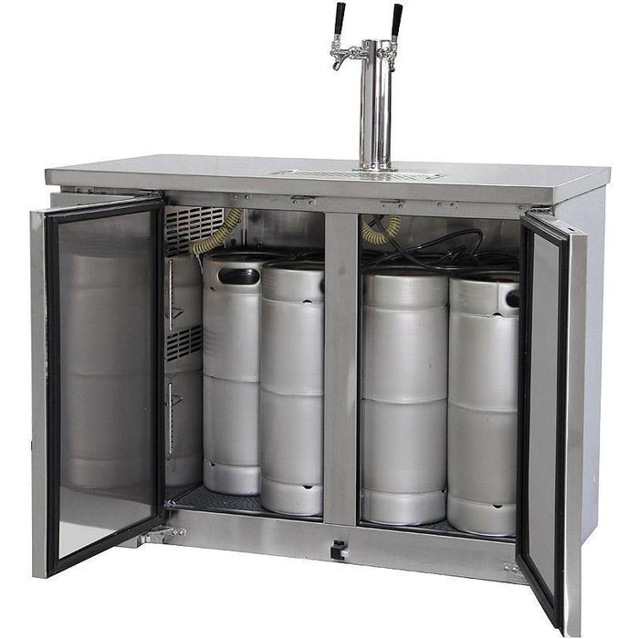 Kegco - 49" Wide Dual Tap All Stainless Steel Commercial Kegerator - XCK-2448S