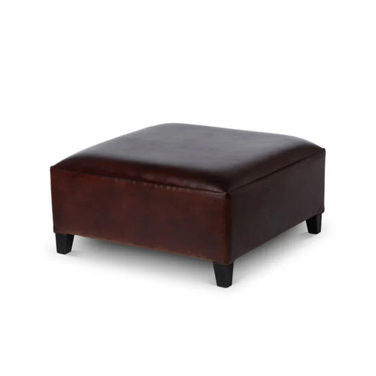 Park Hill Collection Kendall Leather Ottoman - EFS26153