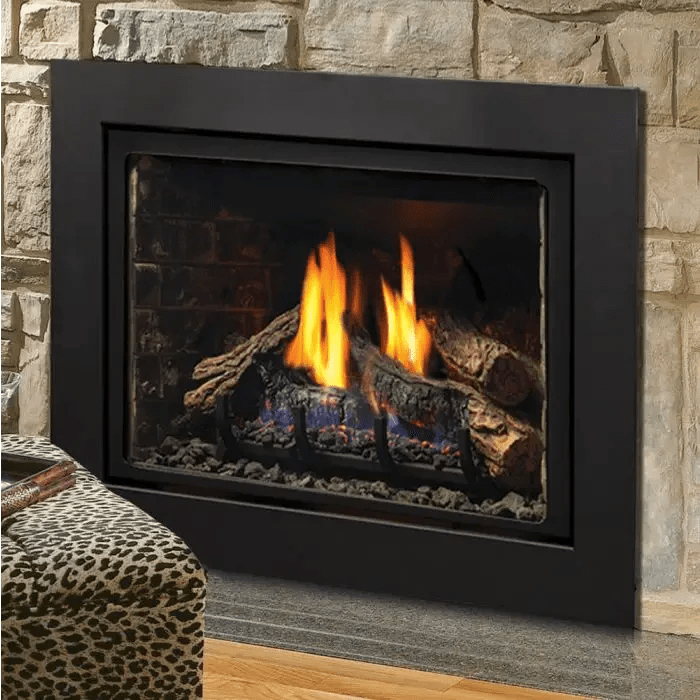 Kingsman Fireplaces 26-Inch Clean View Direct Vent Gas Fireplace Insert with Media - IDV26