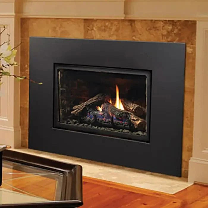 Kingsman Fireplaces 26-Inch Clean View Direct Vent Gas Fireplace Insert with Media - IDV26