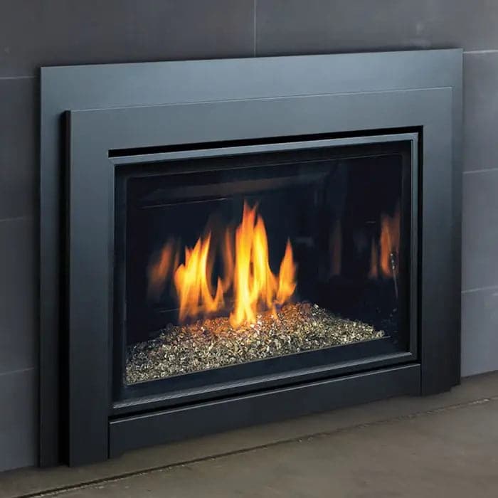 Kingsman Fireplaces 34-Inch Clean View Direct Vent Gas Fireplace Insert with Media - IDV34