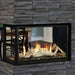 Kingsman Fireplaces 43-Inch Clean View Direct Vent Peninsula Gas Fireplace with Media - MCVP42