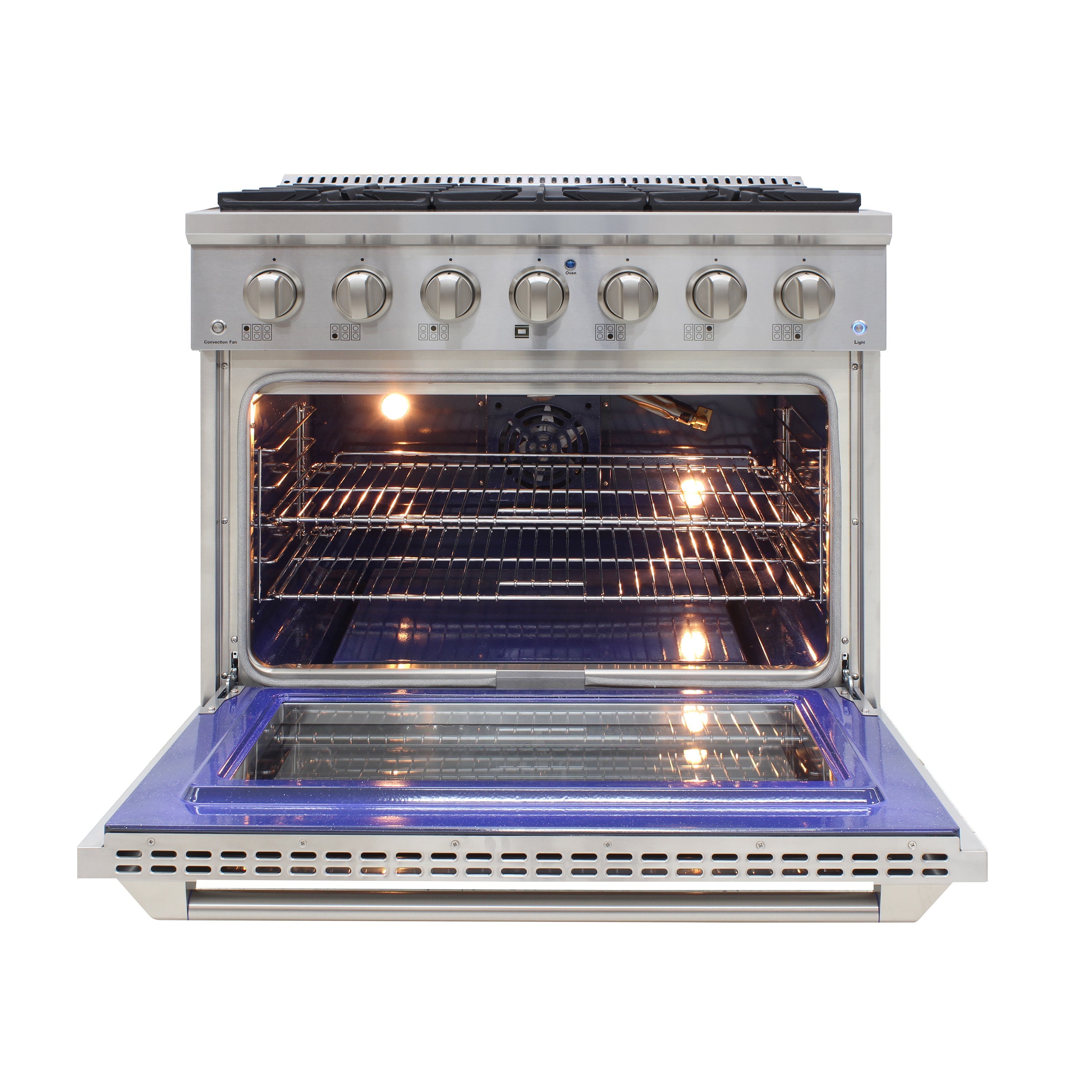 Vinotemp 36" Gas Range and Oven, in Stainless Steel - BR-36SSGG