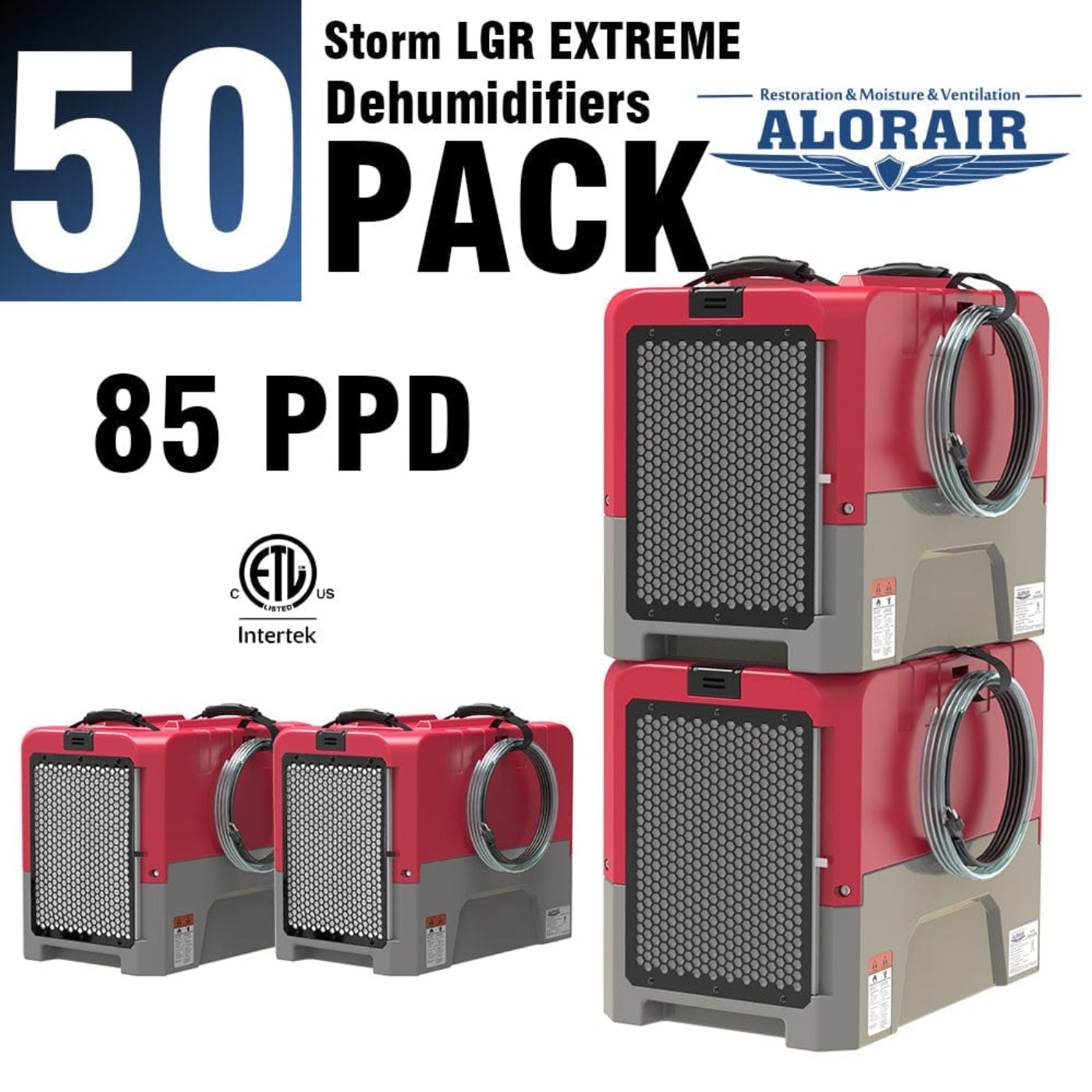 ALORAIR® Storm LGR Extreme 85 Pint Commercial Restoration Dehumidifiers Pack of 50 - 50*Storm LGR Extreme-Yellow