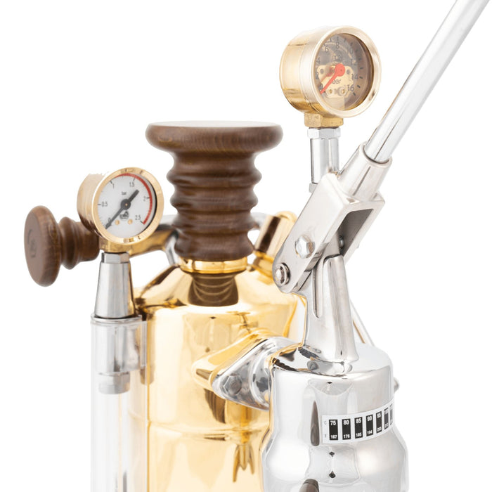 La Pavoni Esperto Competente Brass and Chrome Espresso Machine ESPCO-16