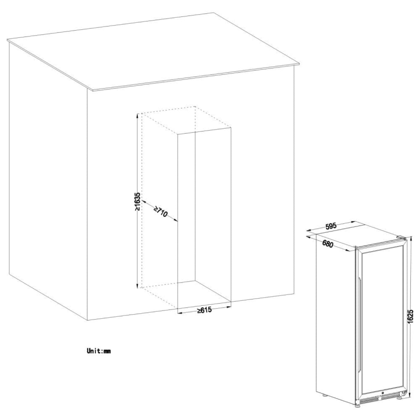 Lanbo 138 Bottles Dual Zone Stainless Steel Right Hinge Wine Coolers LW142D - LW142D