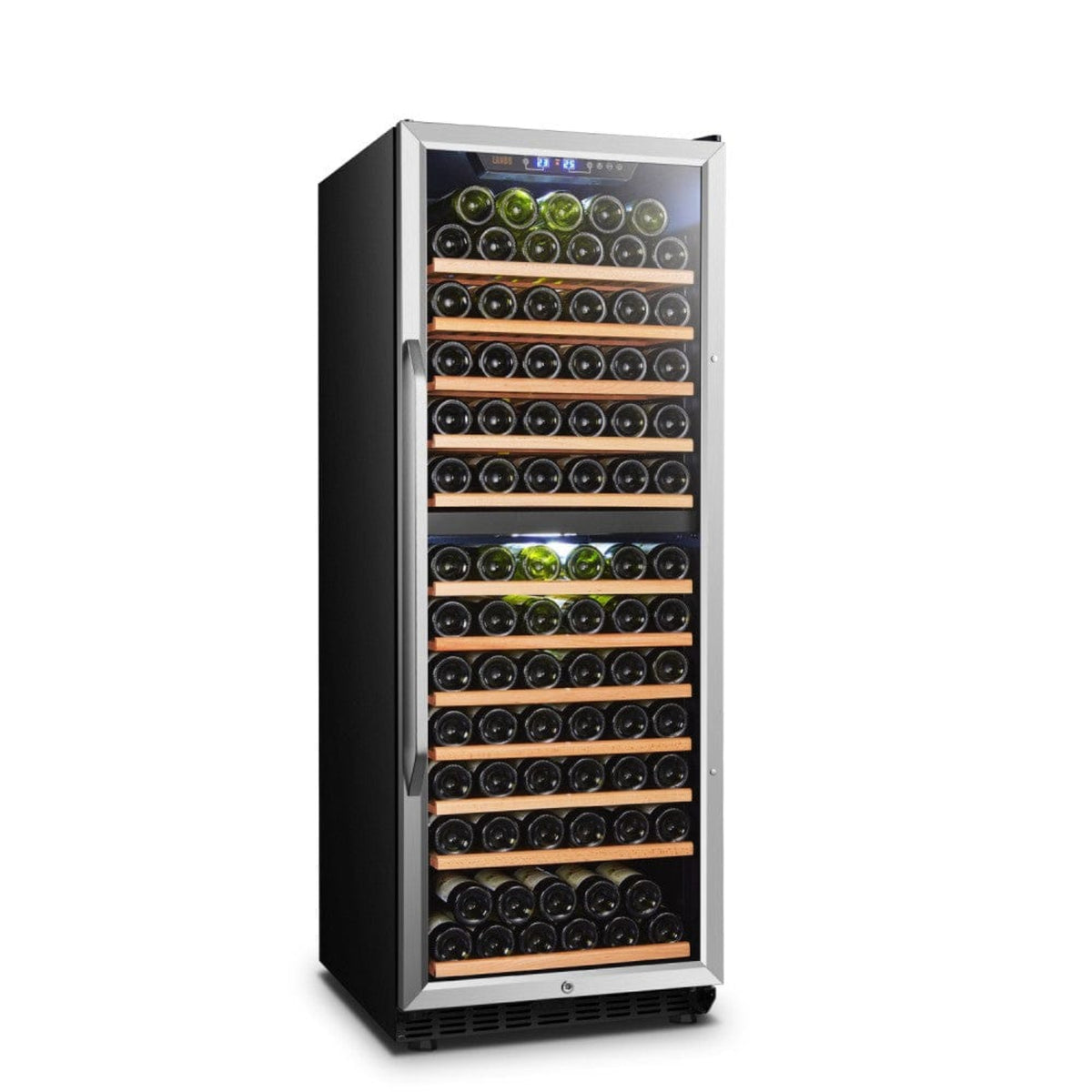 Lanbo 138 Bottles Dual Zone Stainless Steel Right Hinge Wine Coolers LW142D - LW142D