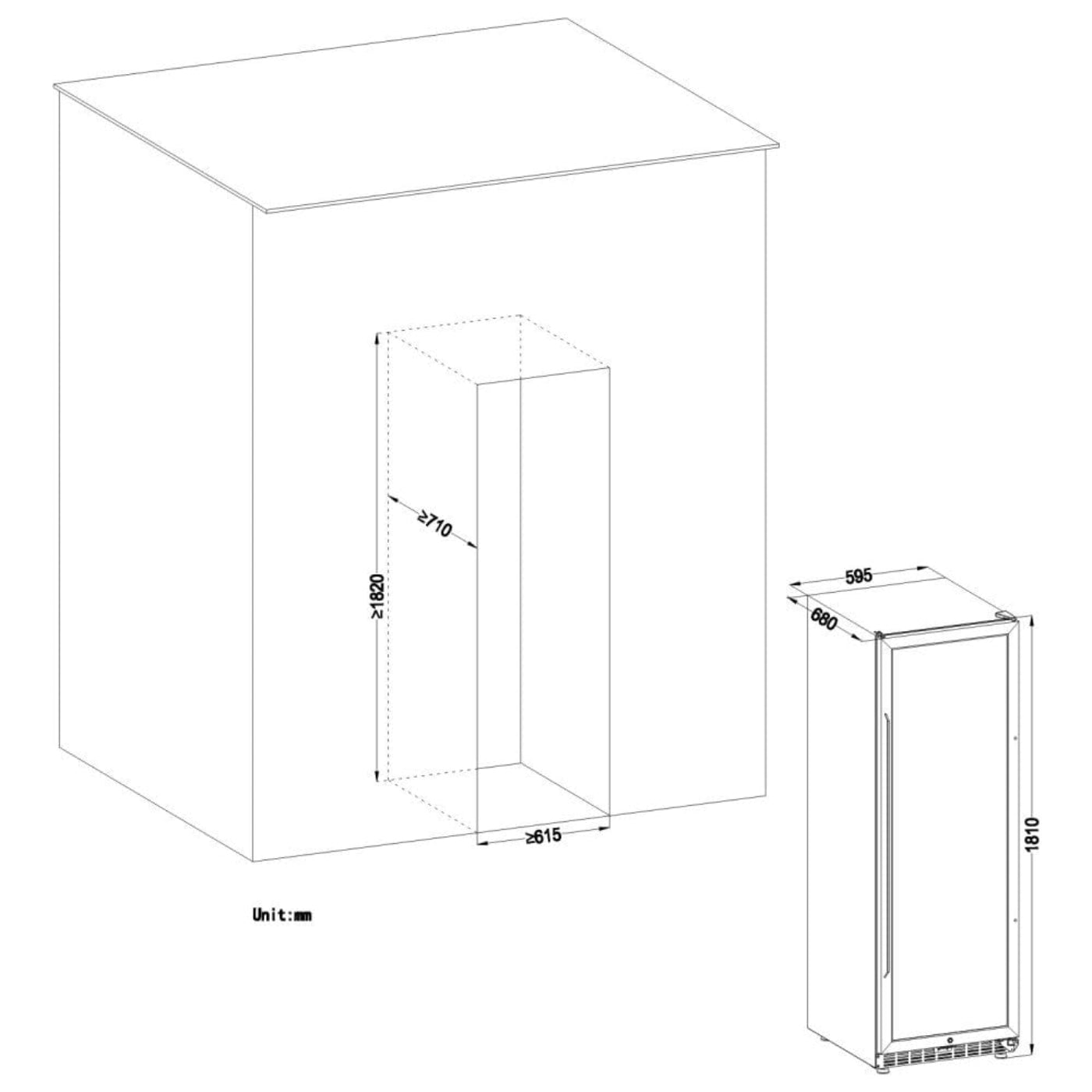 Lanbo 149 Bottles Triple Zones Stainless Steel Wine Coolers - LW144T