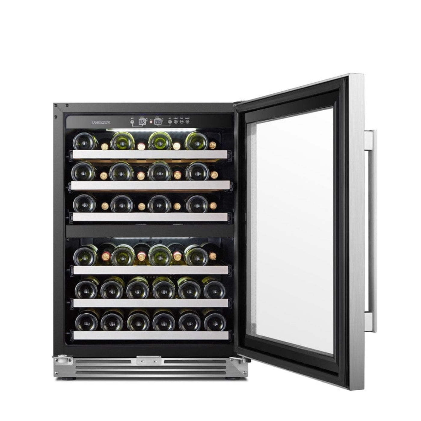 Lanbo Pro 44 Bottles Dual Zone Stainless Steel Wine Coolers - LP54D