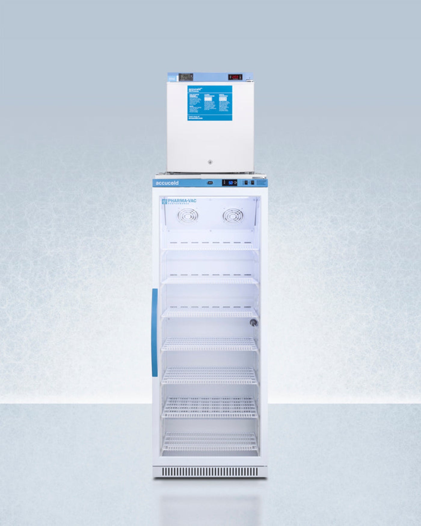 Accucold - 24" Wide All-refrigerator/all-freezer Combination - ARG12PV-FS24LSTACKMED2