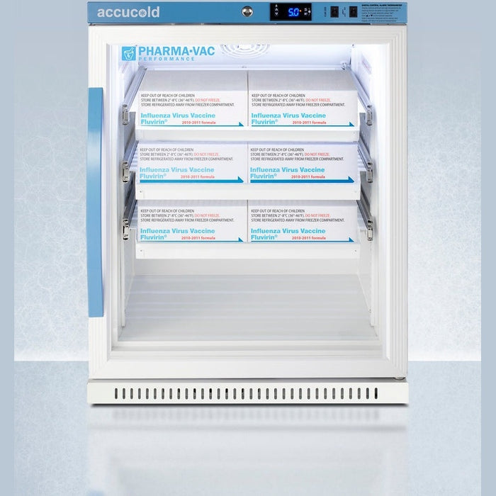 Accucold Summit - 6 Cu.Ft. ADA Height Vaccine Refrigerator with Removable Drawers - ARG6PVDR