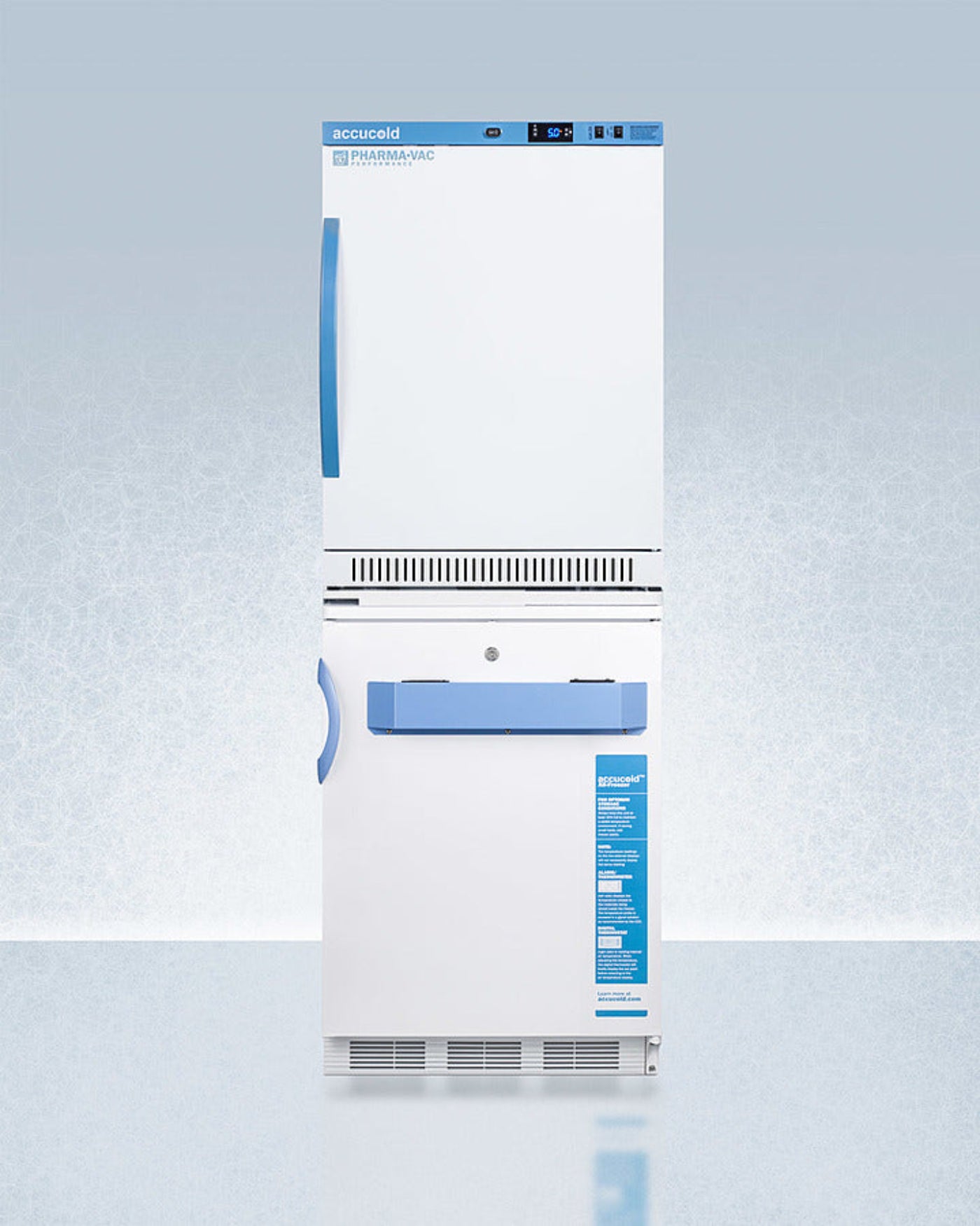 Accucold - 20" Wide Performance Series All-Refrigerator/All-Freezer Combination - ARS32PVBIADA-AFZ2PVBIADASTACKLHD