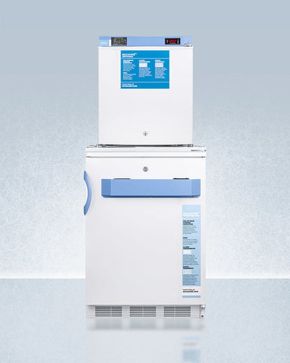Accucold - 24" Wide All-Refrigerator/All-Freezer Combination - FF7LW-FS24LSTACKMED2