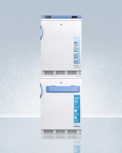 Accucold - 24" Wide All-Refrigerator/All-Freezer Combination - FF7LW-VT65MLSTACKMED2