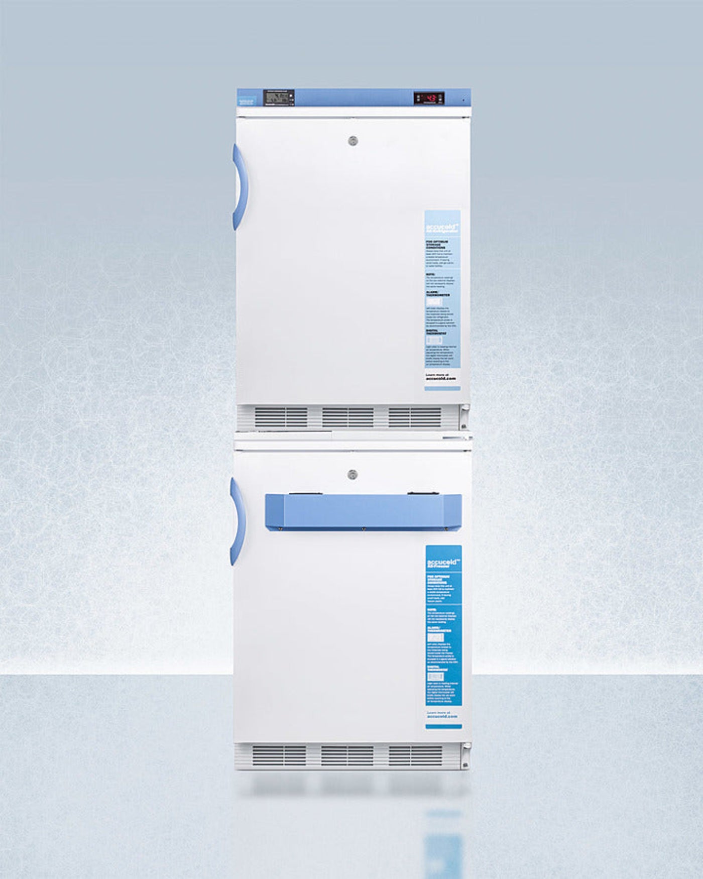 Accucold - 24" Wide All-Refrigerator/All-Freezer Combination - FF7LW-VT65MLSTACKMED2
