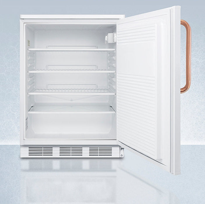 Accucold Summit - 24" Wide All-Refrigerator with Antimicrobial Pure Copper Handle - FF7LWTBC