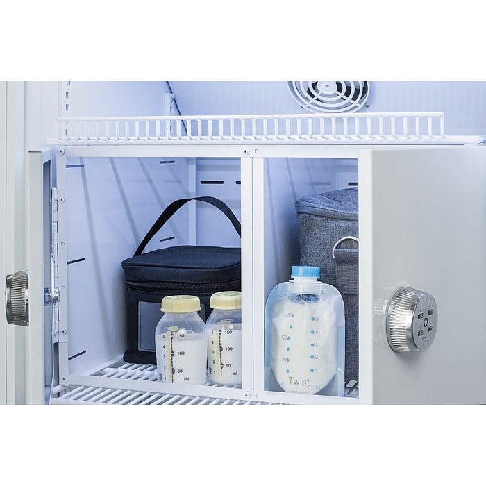 Summit - 8 cu.ft. MOMCUBE Breast Milk Refrigerator/Microwave Combination _ MLRS8MCLK-SCM1000SSSummit - 8 cu.ft. MOMCUBE Breast Milk Refrigerator/Microwave Combination _ MLRS8MCLK-SCM1000SS