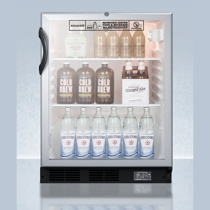 Accucold Summit - 24" Wide Built-In All-Refrigerator, ADA Compliant - SCR600BGLBINZADA