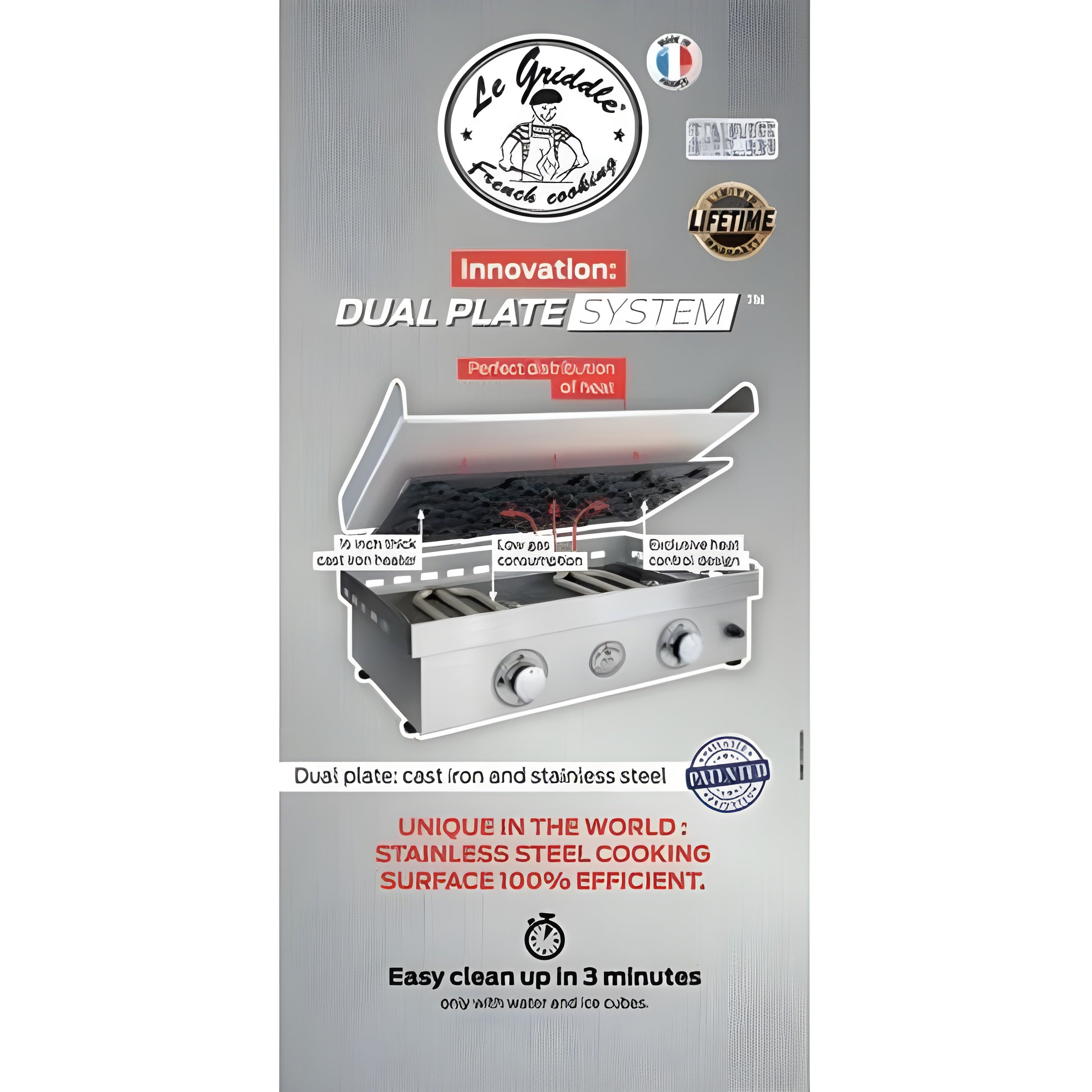 Le Griddle 30" 2 Burner Stainless Gas Griddle - GFE75