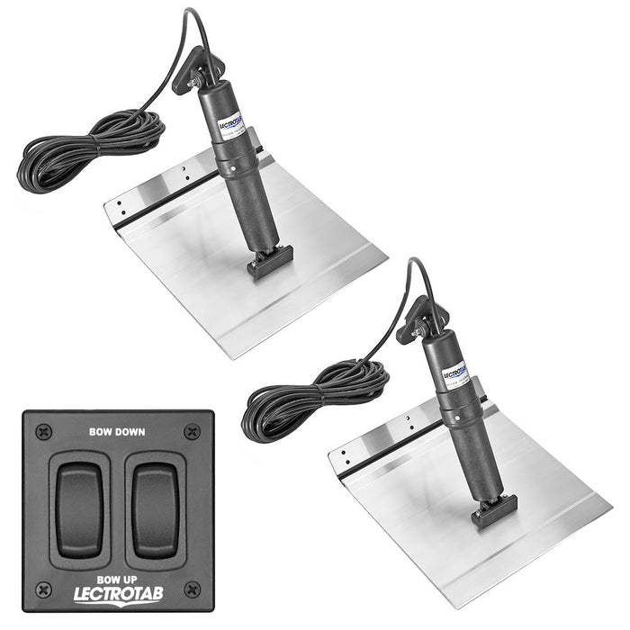 Lectrotab XKA Aluminum Alloy Trim Tab Kit w/Rocker Switch - 12 x 18 - XKAF12X18A - CW96301