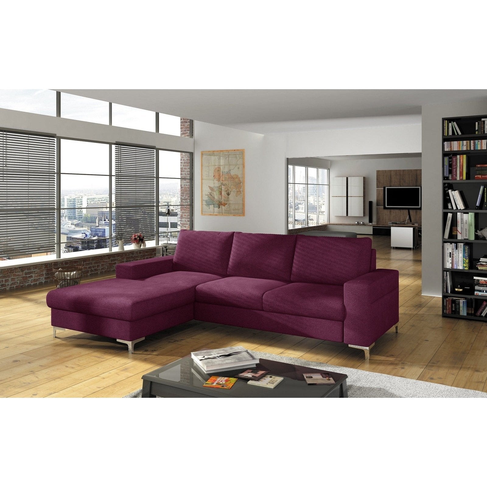 Maxima House Sleeper Sectional Sofa LENS with storage. WN0017