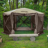 CLAM Quick Set Pavilion Camper 12.5 x 12.5 Foot Outdoor Gazebo Canopy Shelter - 145180