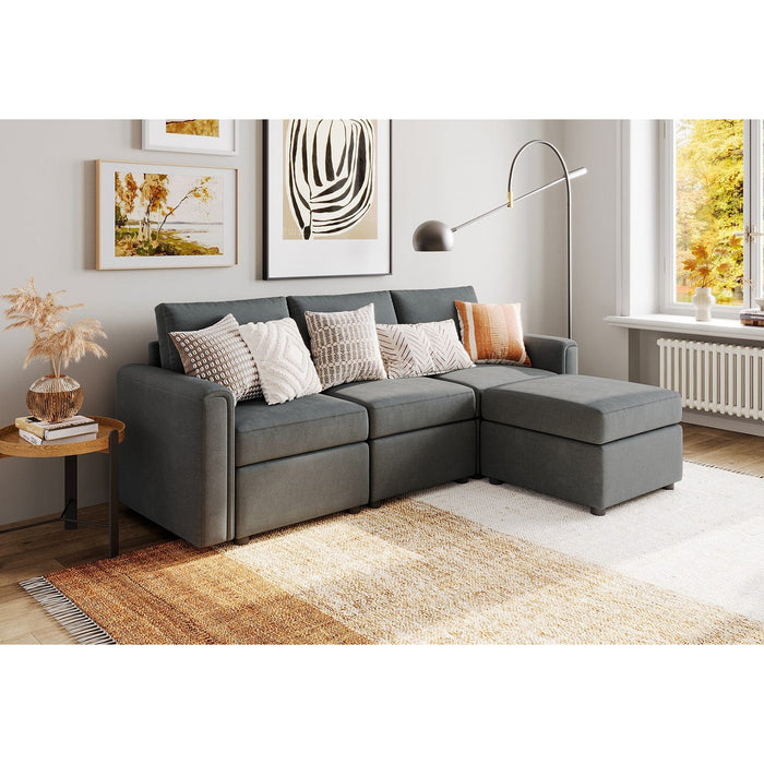 LINSY HOME RUBIK I 3 Seats with Ottoman - US-LH-SPF-Sofa-S900-A11-31-0-00