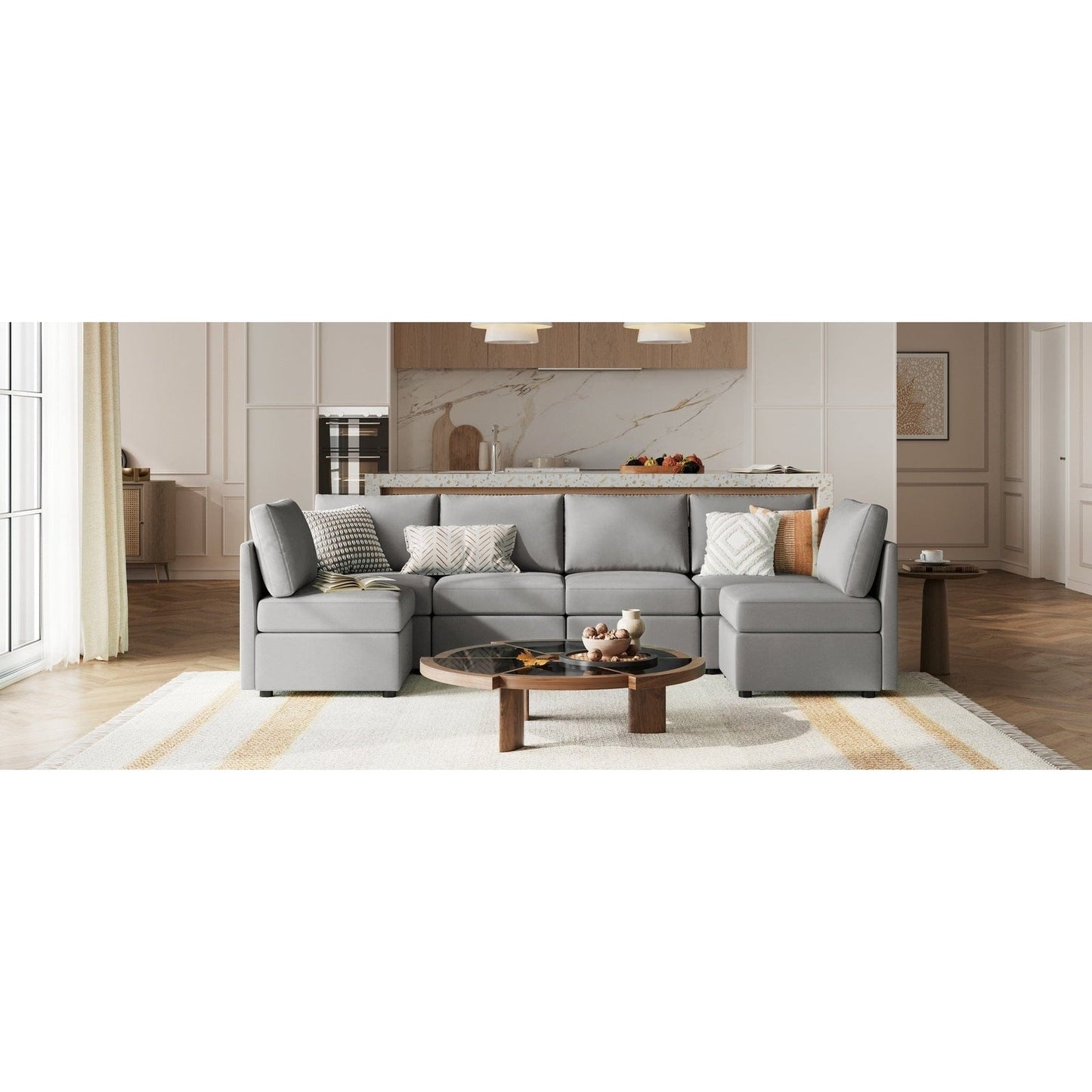 LINSY HOME RUBIK I 6 Seat Sofa - US-LH-SPF-Sofa-S900-A11-60-0-00