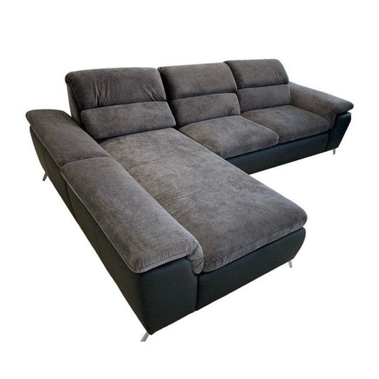 Maxima House Sectional sleeper Sofa LOCO with storage, Gray/ Black - BEN070