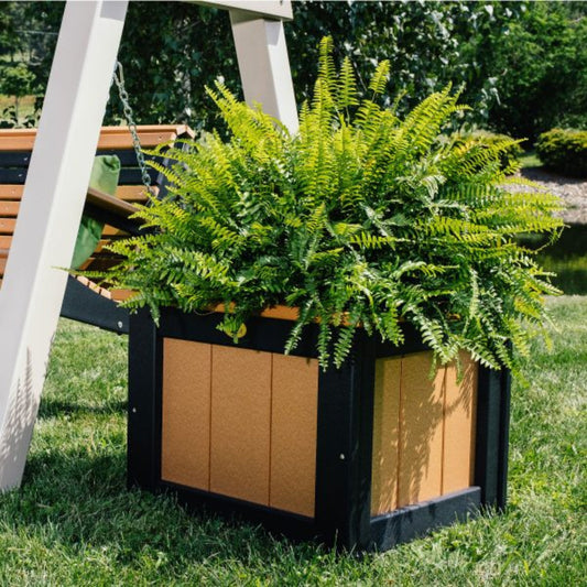LuxCraft 24" Poly Classic Square Planter - P24SPBK