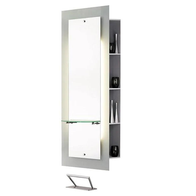 Salon Ambience Lyon Mirror Styling Station w/ Storage - SA-MI-050 W