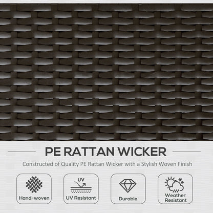 Outsunny Pool Lounge Chairs Set of 2, w/5 Angle Backrest, Table, Water Repellent Cushions, Cream White - 862-009