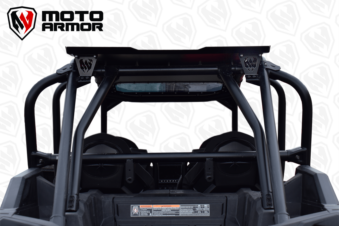 Moto Armor Polaris RZR Turbo S 4-Seat Aluminum Roof with Sunroof (2019+) - MA-TURS-RF-4-AL-BLK