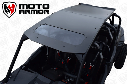 Moto Armor Polaris RZR Turbo S 4-Seat Aluminum Roof with Sunroof (2019+) - MA-TURS-RF-4-AL-BLK