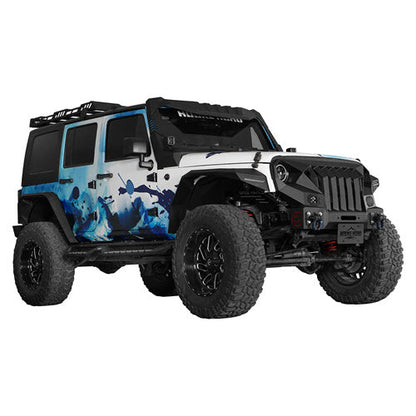 Hooke Road Mad Max Front Bumper w/Steel Grille Guard & Windshield Frame Cover(07-18 Jeep Wrangler JK)