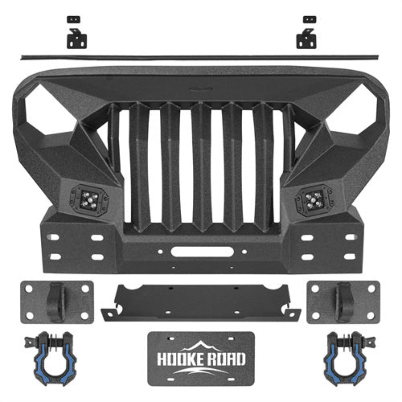 Hooke Road Mad Max Front Bumper & Rear Bumper(07-18 Jeep Wrangler JK) - HE.2038+HE.2030