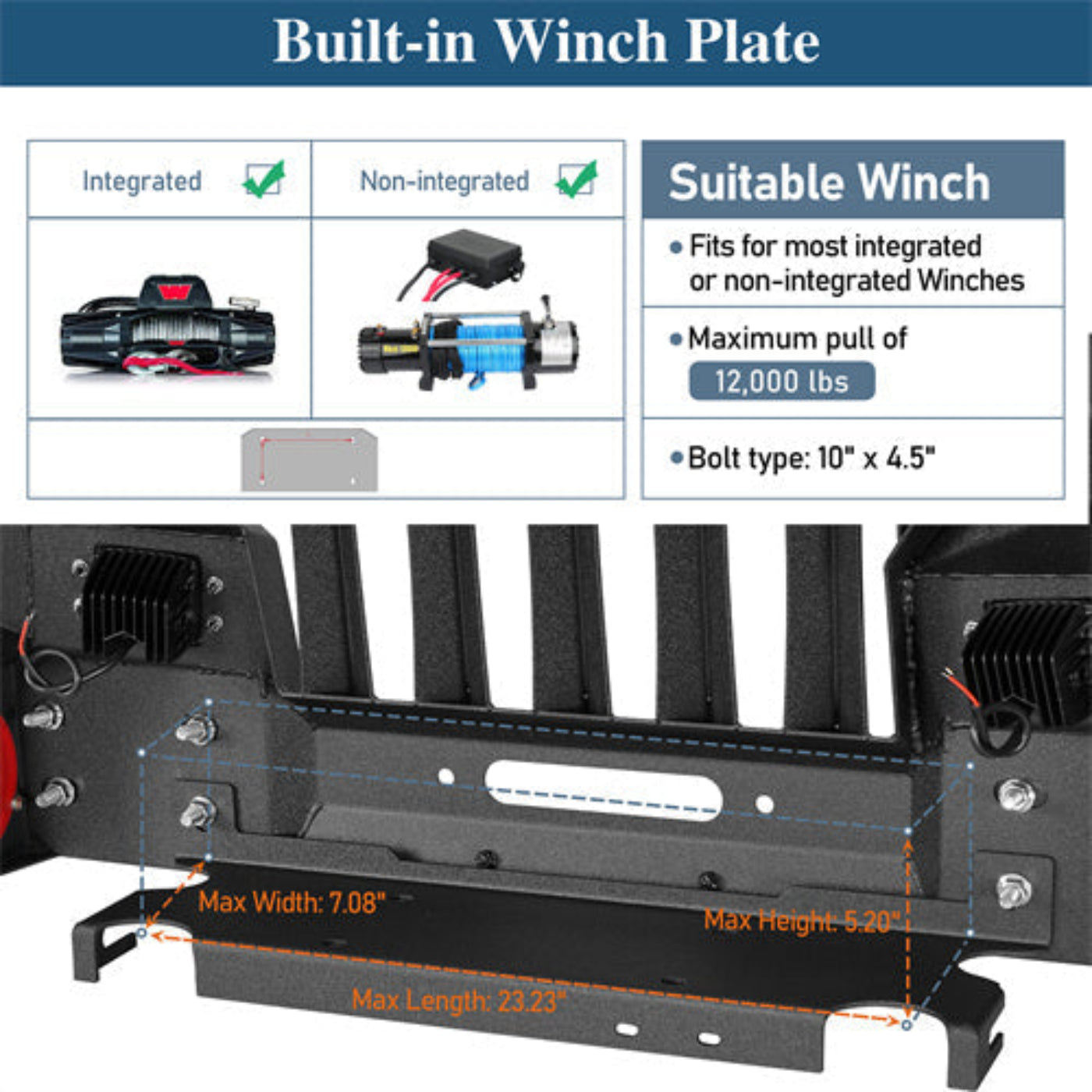 Hooke Road Mad Max Front Bumper & Rear Bumper(07-18 Jeep Wrangler JK) - HE.2038+HE.2030