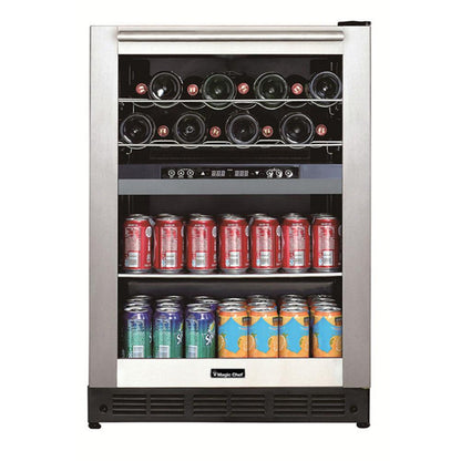 Magic Chef Dual Zone Built-In Wine and Beverage Cooler - BTWB530ST1