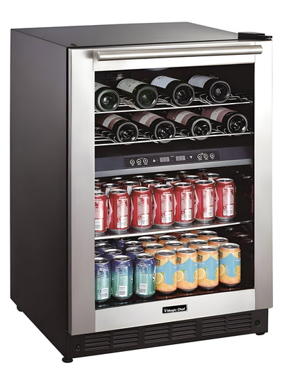 Magic Chef Dual Zone Built-In Wine and Beverage Cooler - BTWB530ST1