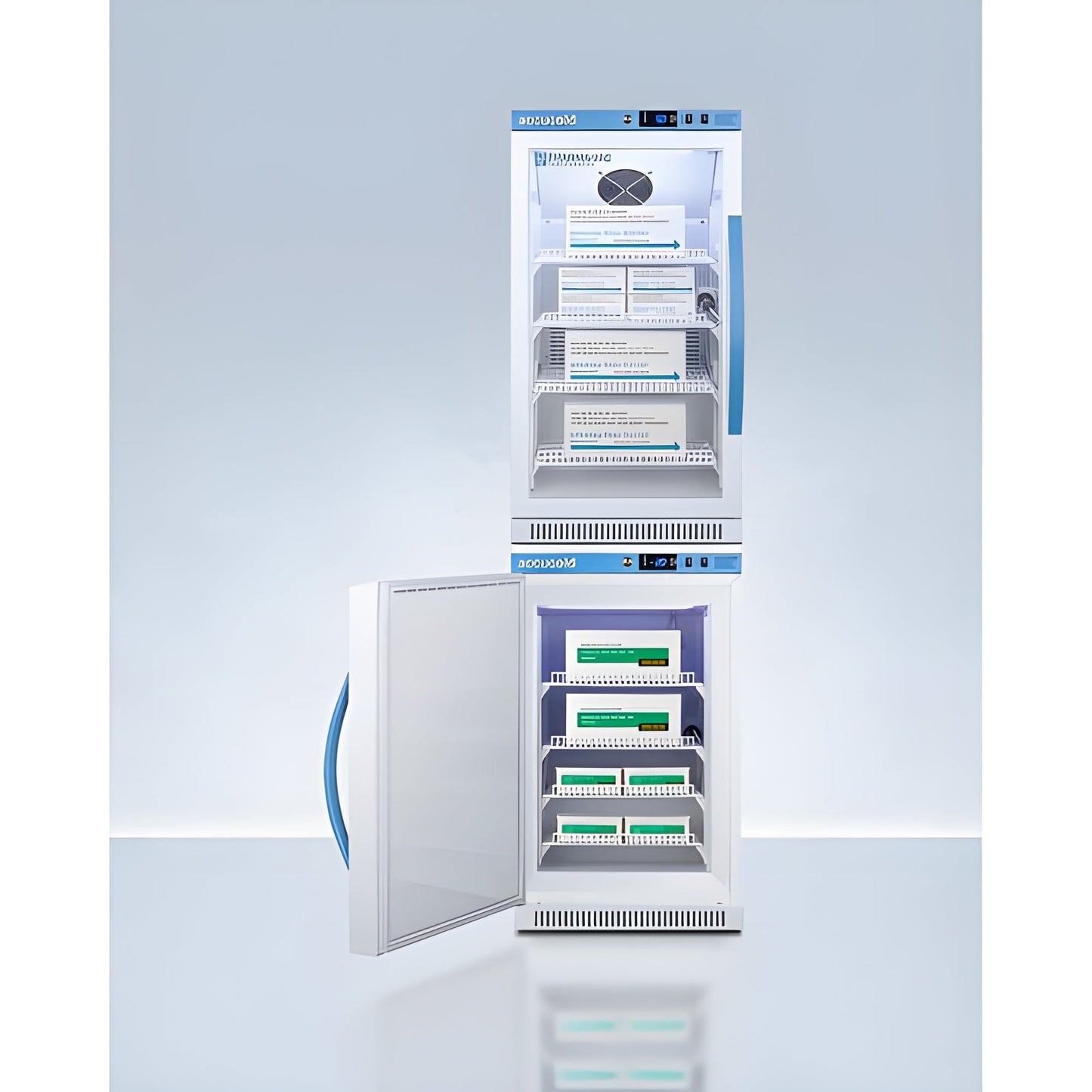Accucold Summit 20" Wide Performance Series All-Refrigerator/All-Freezer Combination - ARG31PVBIADA-AFZ2PVBIADASTACKLHD