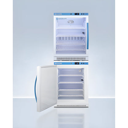 Accucold Summit 24" Wide Performance Series All-Refrigerator/All-Freezer Combination - ARG6PV-AFZ5PVBIADASTACKLHD